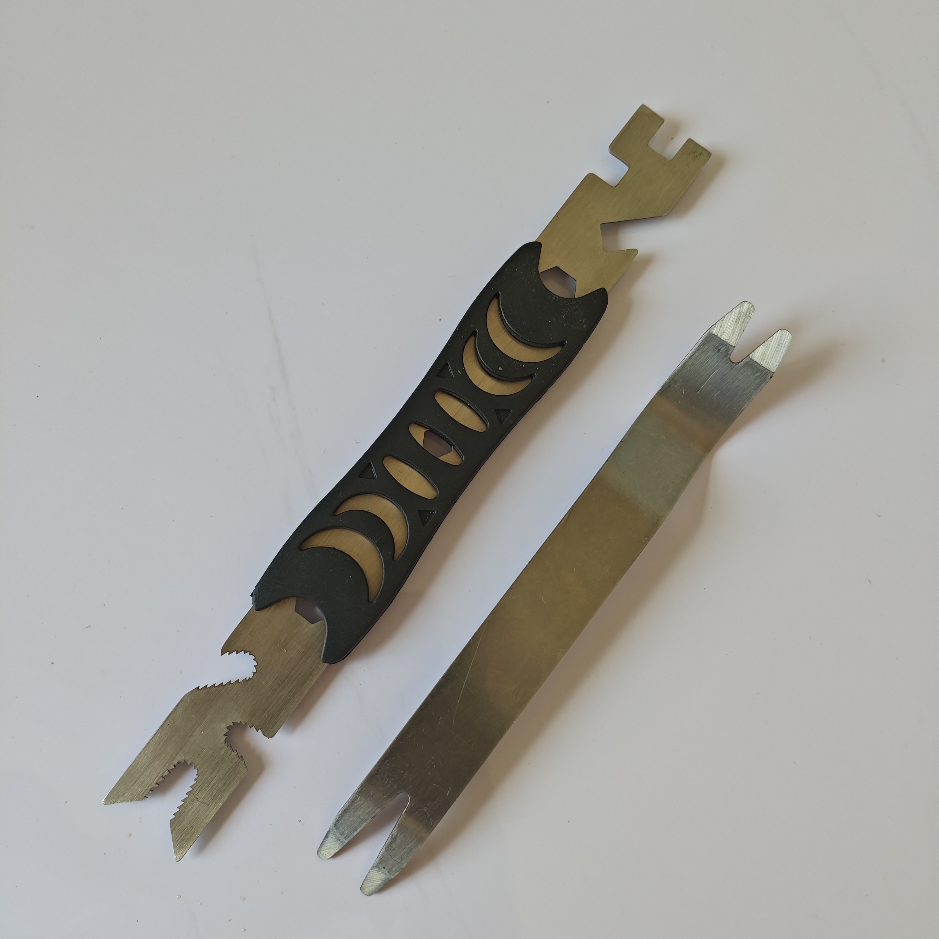 指纹锁维修插片开锁修复插片式和撬杠套锁具维修辅助工具不锈钢