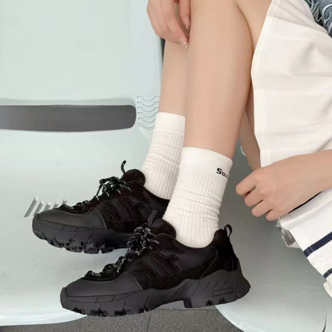 百搭复古潮流学院风时尚透气厚底秋季系带女鞋