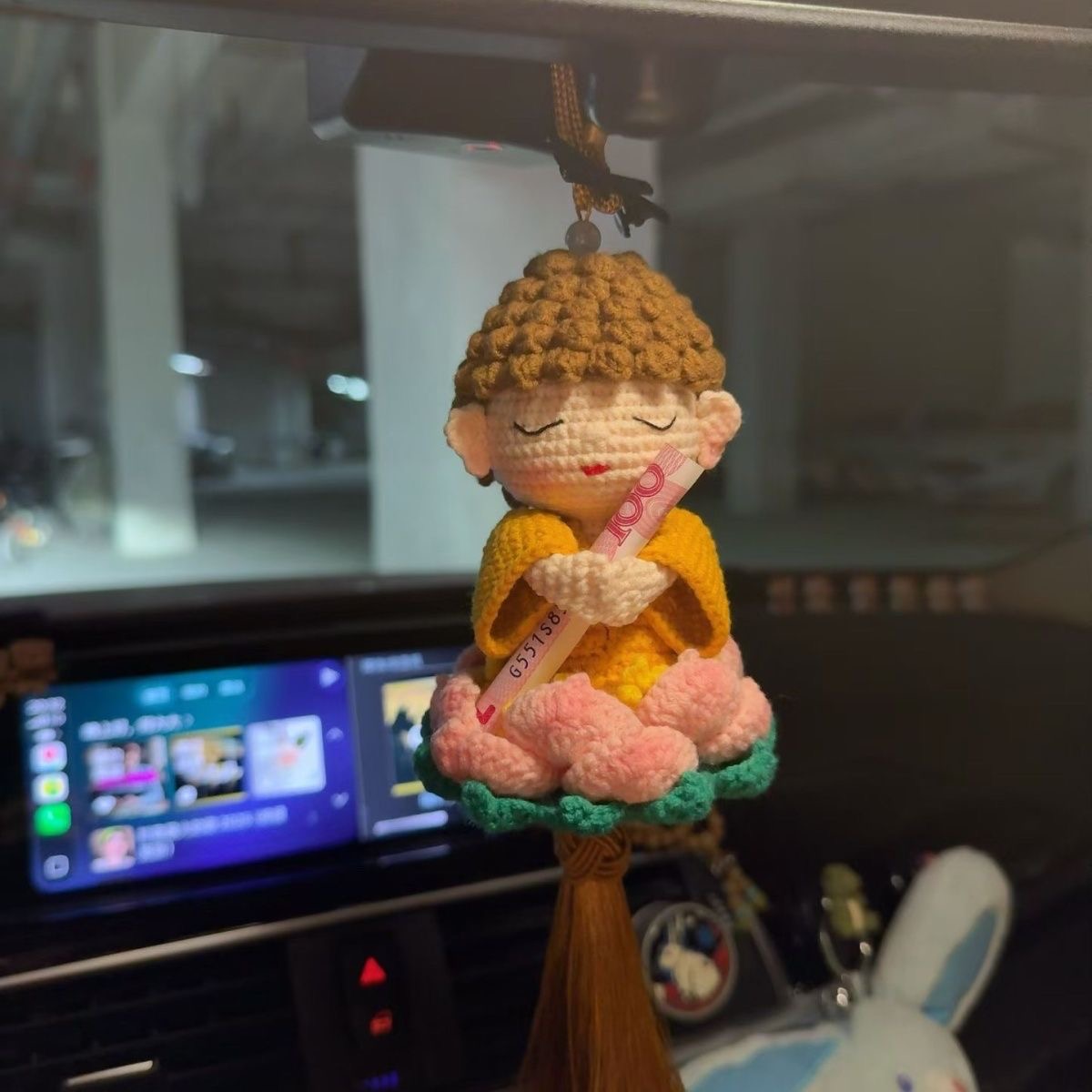 莲花小佛挂件佛陀车载佛小伴小佛陀挂件成品材料包创意汽车装饰