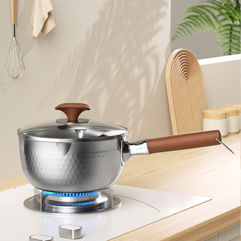 康巴赫雪平锅316L不锈钢宝宝辅食锅家用无涂层小奶锅泡面锅