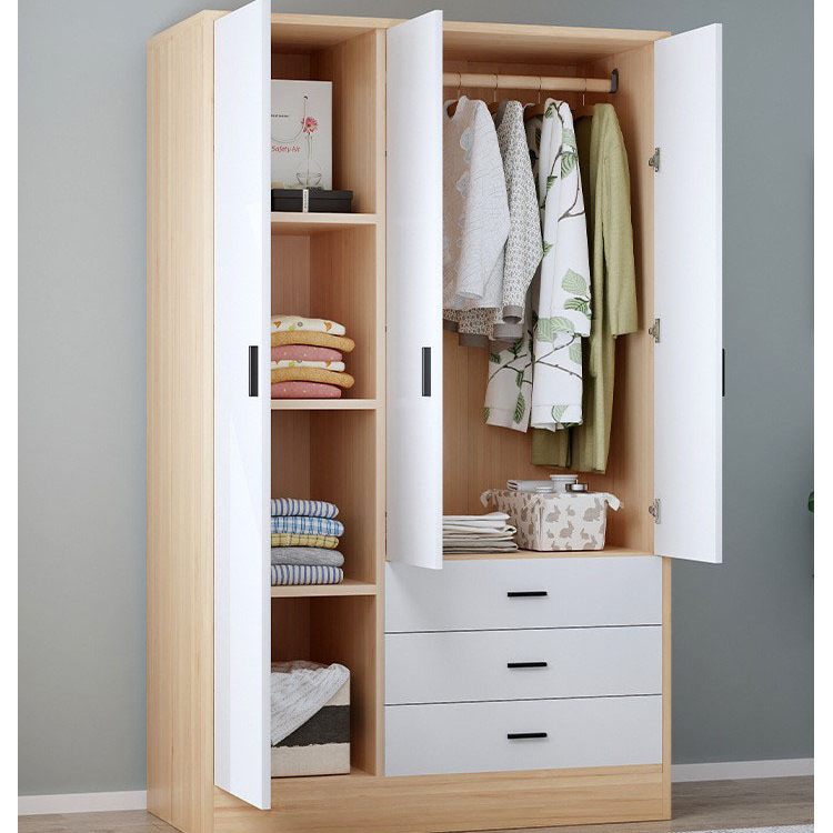 衣柜卧室家用出租房生态板小户型对开门单人儿童一米柜子衣橱