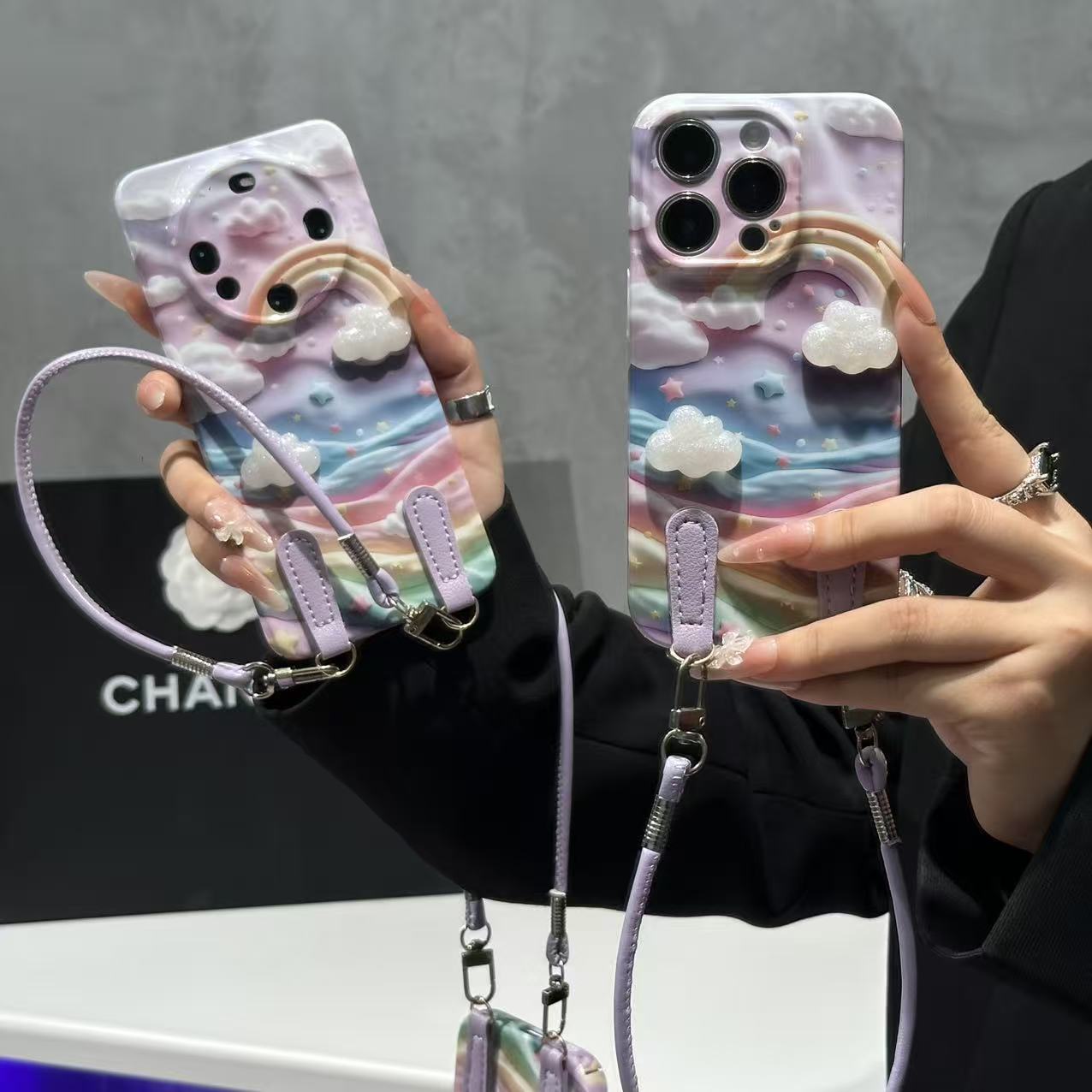 奥菲顿彩虹立体云朵适用iPhone17/16菲林手机壳华为vivo小米oppo