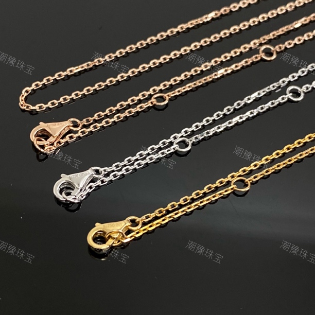 高品质龙虾扣18K金十字链十字卡链四种颜色多样性发货其一