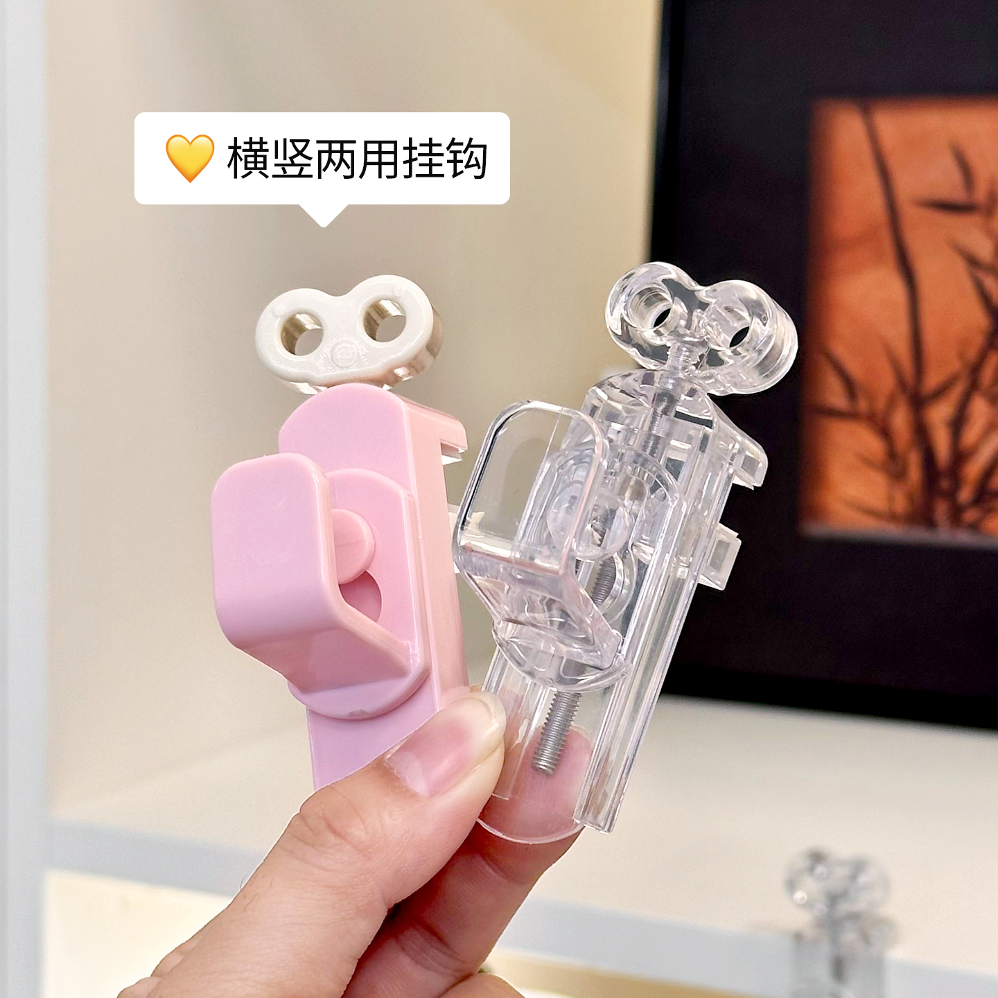 免打孔卧室柜边帽子包包衣服挂钩厨房台面挂钩强力承重夹式可调节