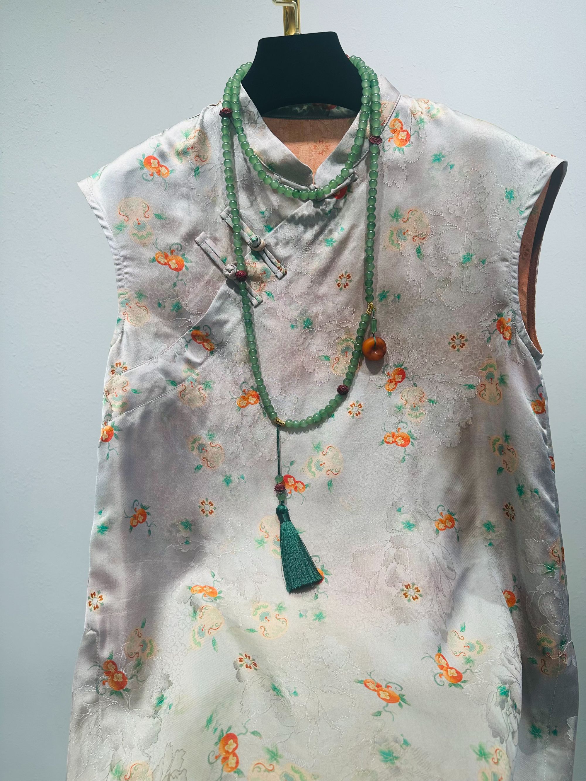 香云纱柿柿如意宝葫芦双层花色复古上衣