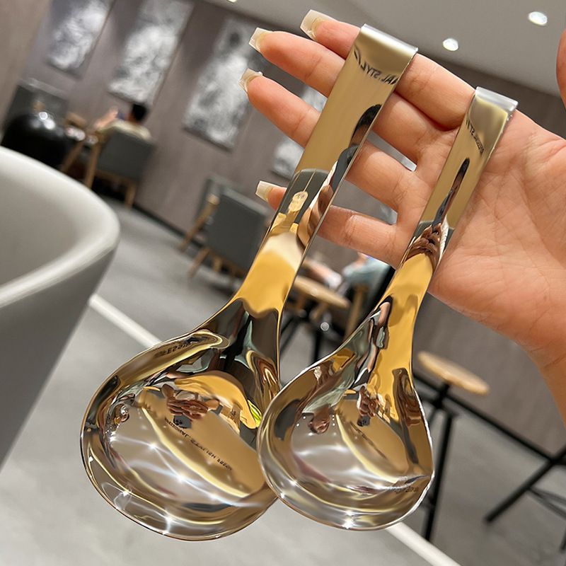 Vanirr316不锈钢勺子长柄加厚盛汤稀饭粥勺家用加深勺头小挂勺