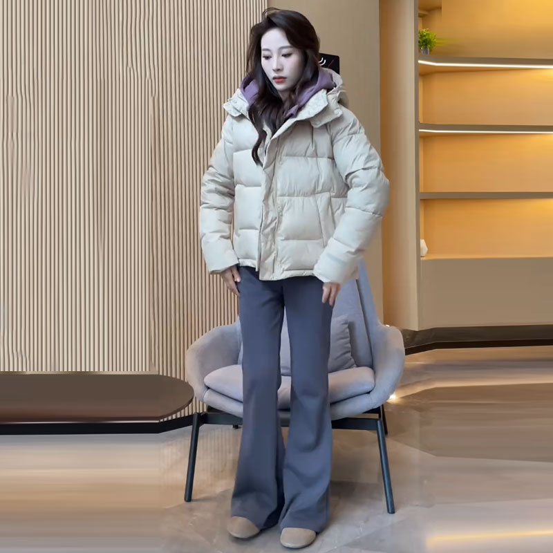 羽绒棉服外套女2025冬季新款时髦洋气连帽减龄加厚保暖短款棉袄潮