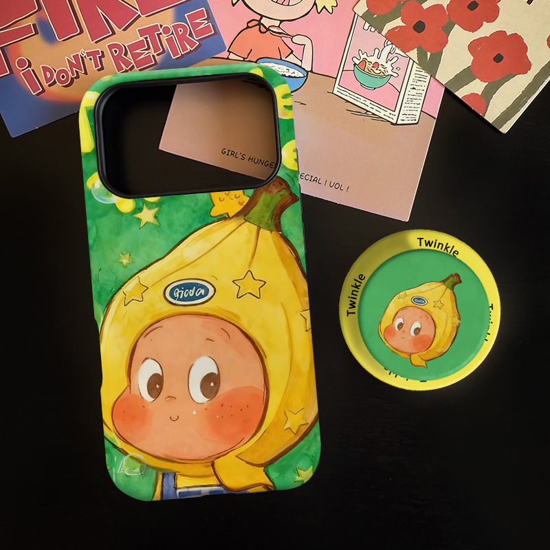 香蕉小星星磁吸菲林二合一适用苹果17/16promax手机壳华为小米15