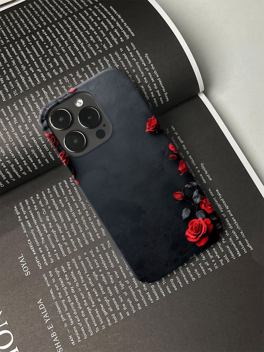 玫瑰花手机壳适用于苹果16promax小众个性简约ins艺术轻薄15/14