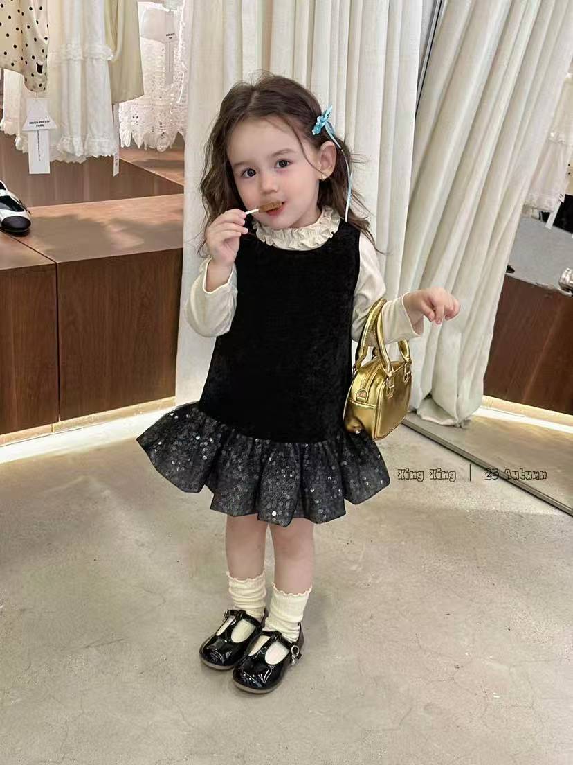 女宝加绒中国风民族风套装女秋季韩版短裙春秋