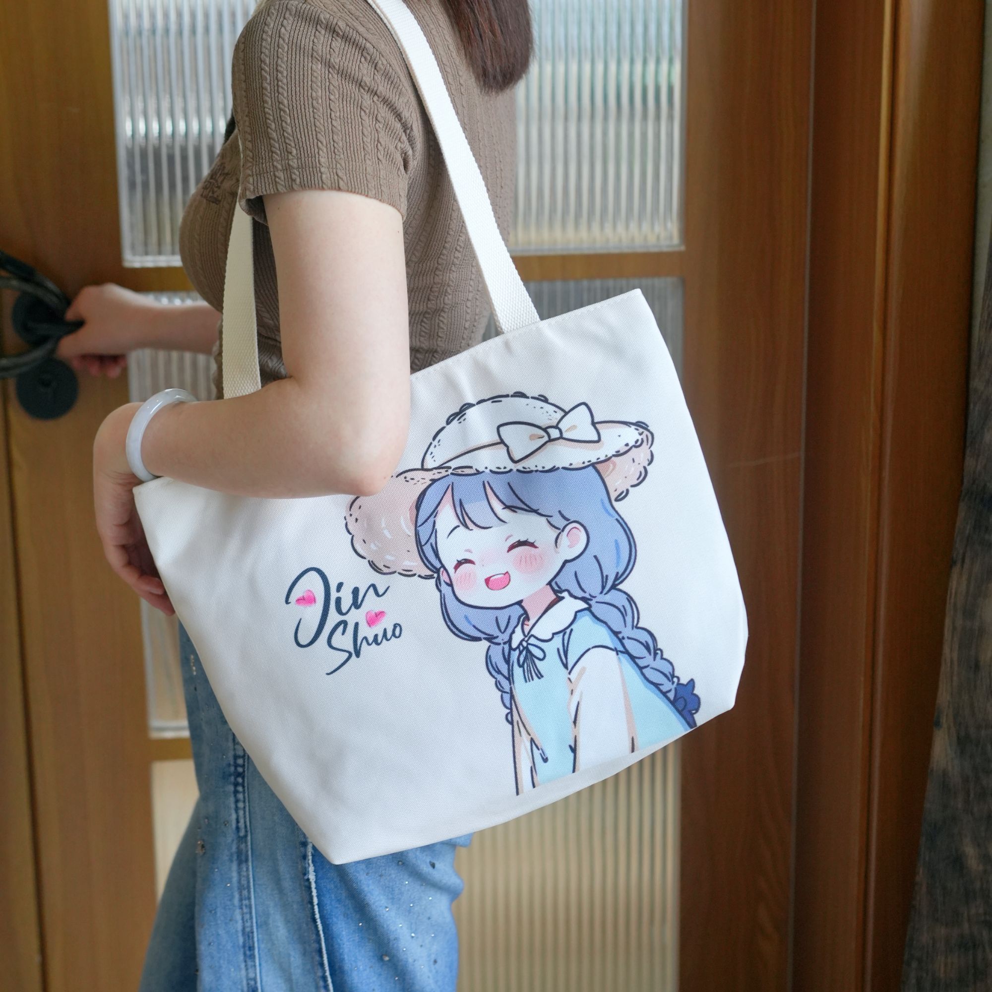 布包时尚水洗都市简约简约手拎包单肩包包女士上班帆布包上班通勤