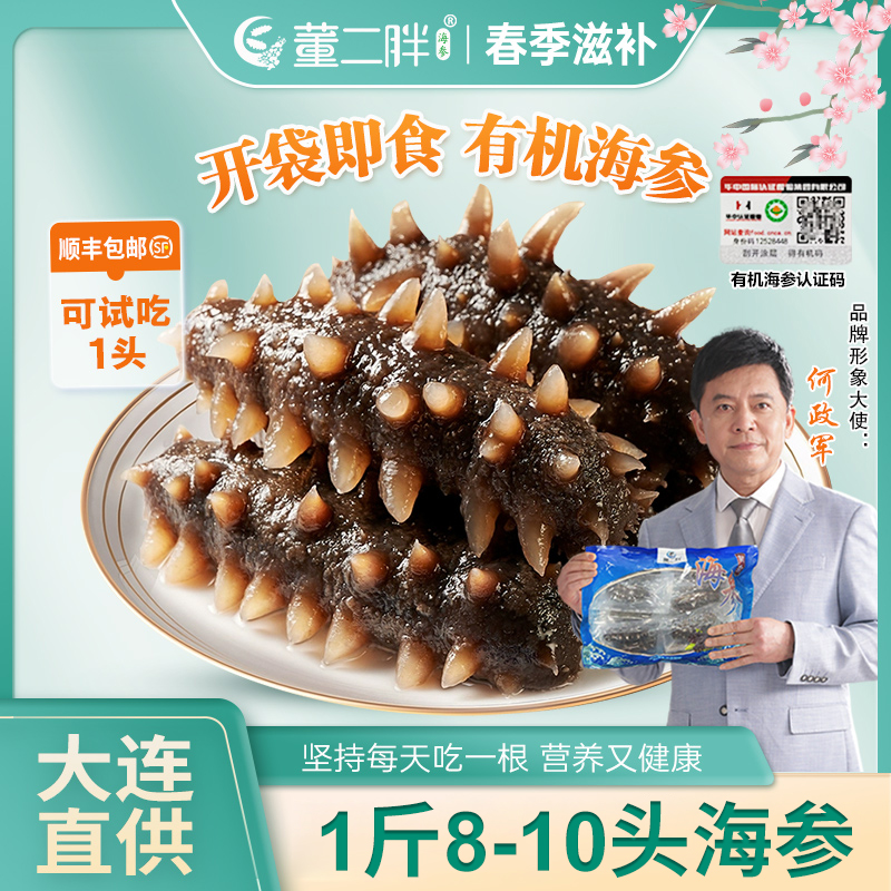 董二胖有机鲜食海参 8-10个/斤劲道好吃 营养丰富 原产深海 正宗