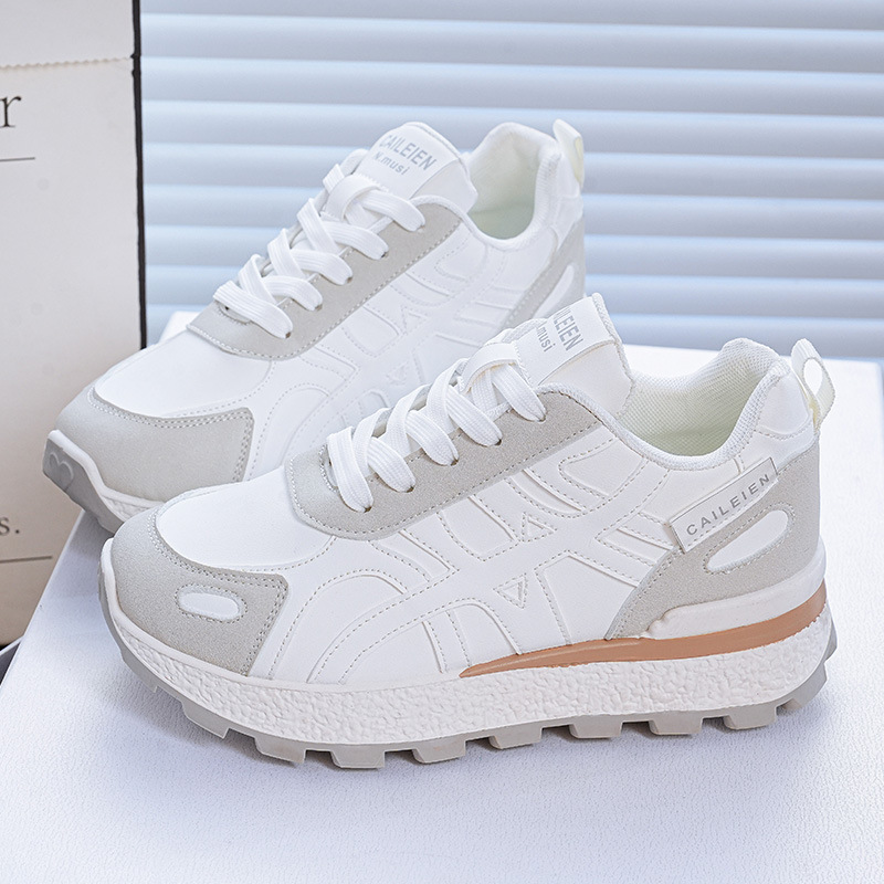 老爹鞋女2025新款秋季鞋子女爆款厚底增高轻便软底阿甘休闲运动鞋