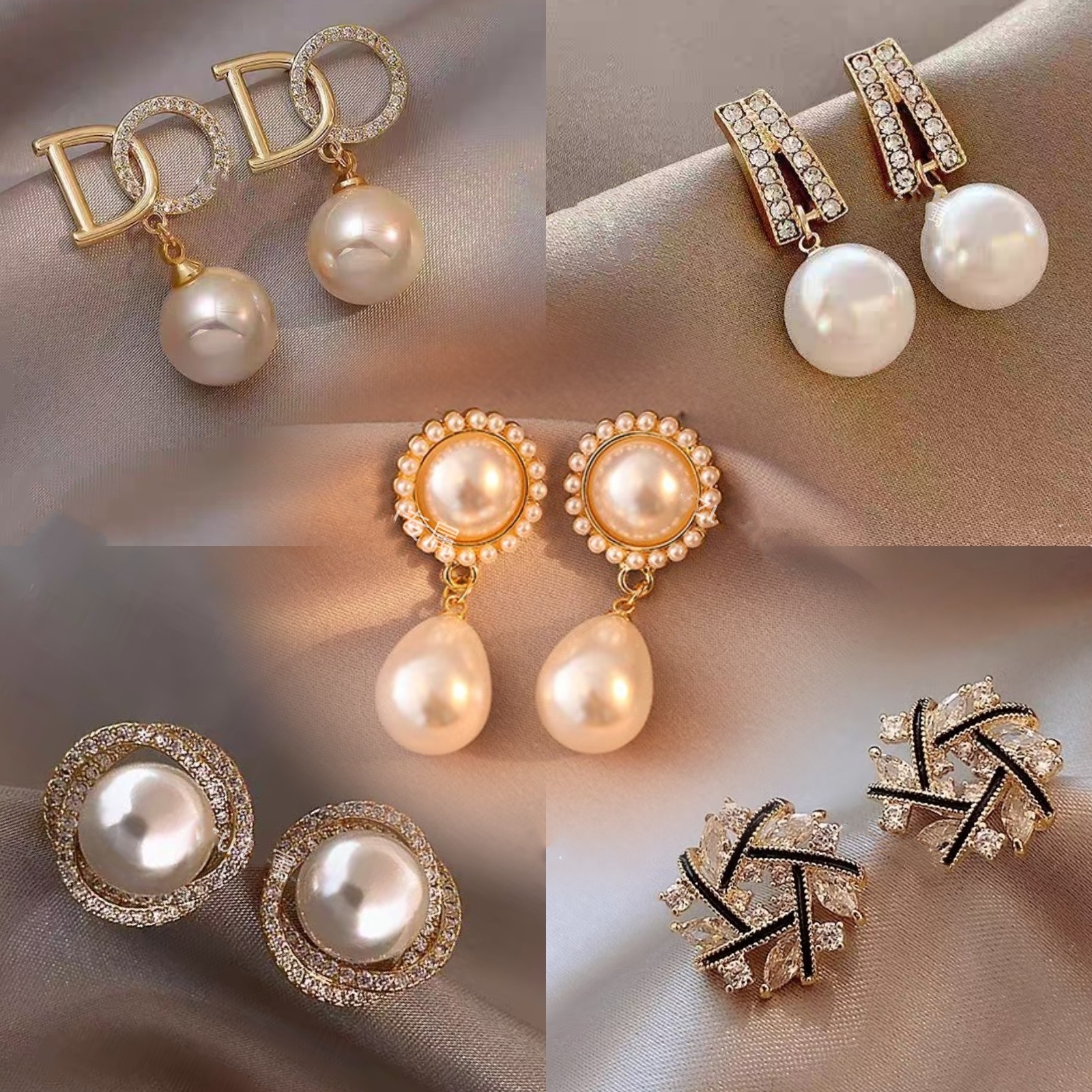 【范范的礼物】5件套 法式轻奢百搭耳钉耳环组合 G06