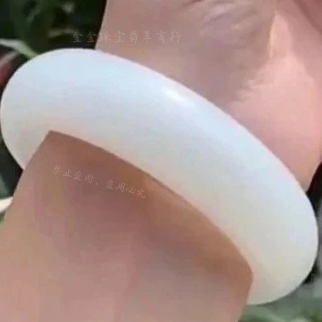 高级A天然和田玉白玉手镯羊脂白玉镯新疆珍藏品送礼证（多样发一）