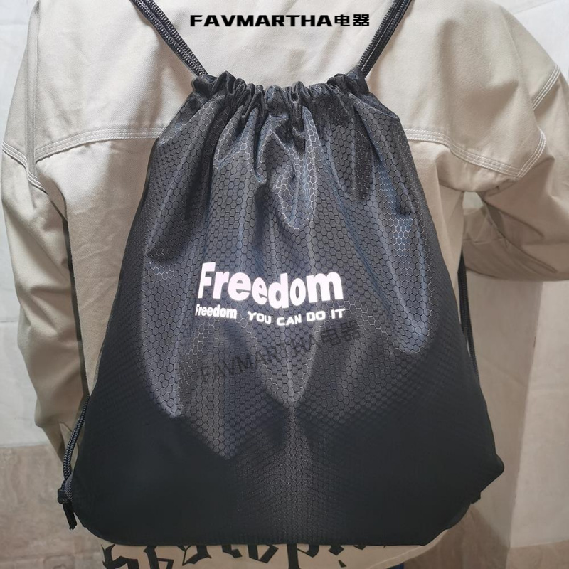 FAVMARTHA防水运动背包抽绳双肩包束口袋学生篮球袋男女健身收纳
