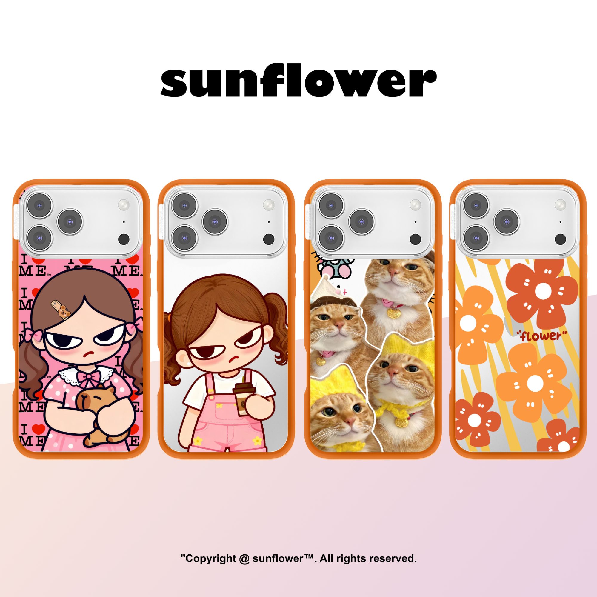 卡皮巴拉女孩原创苹果iphone17小众超轻薄橙色透明防摔磁吸手机壳