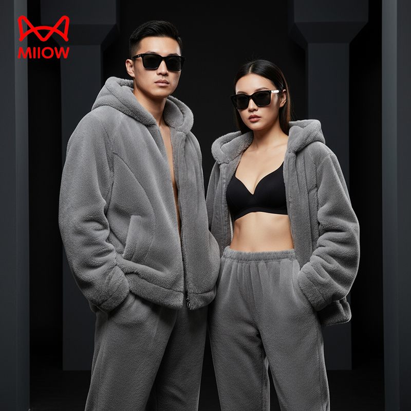 戚薇同款/MiiOW猫人睡衣仿貂环保皮草新款男女加厚外穿情侣秋冬季