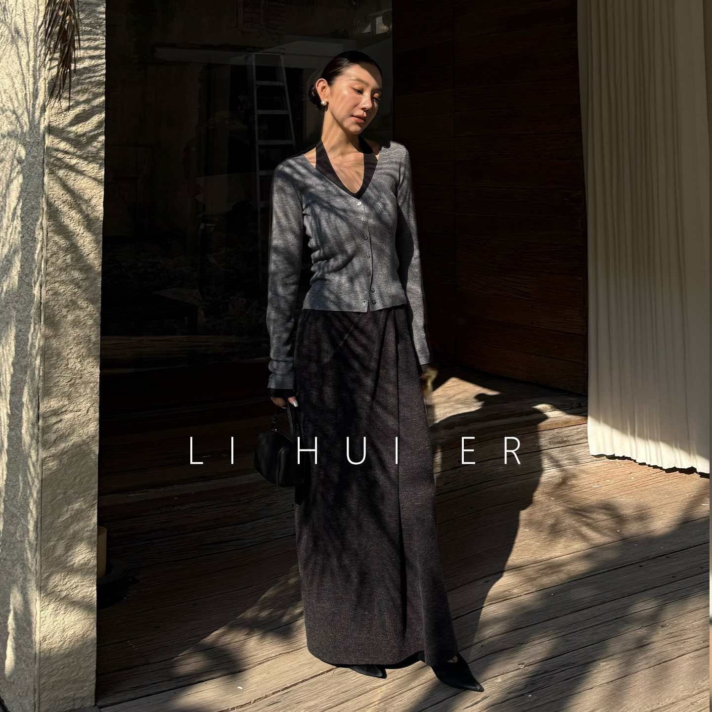 LiHuiEr李慧儿【沙丘铃兰】设计感轻奢感长裙秋款气质半裙YC-715