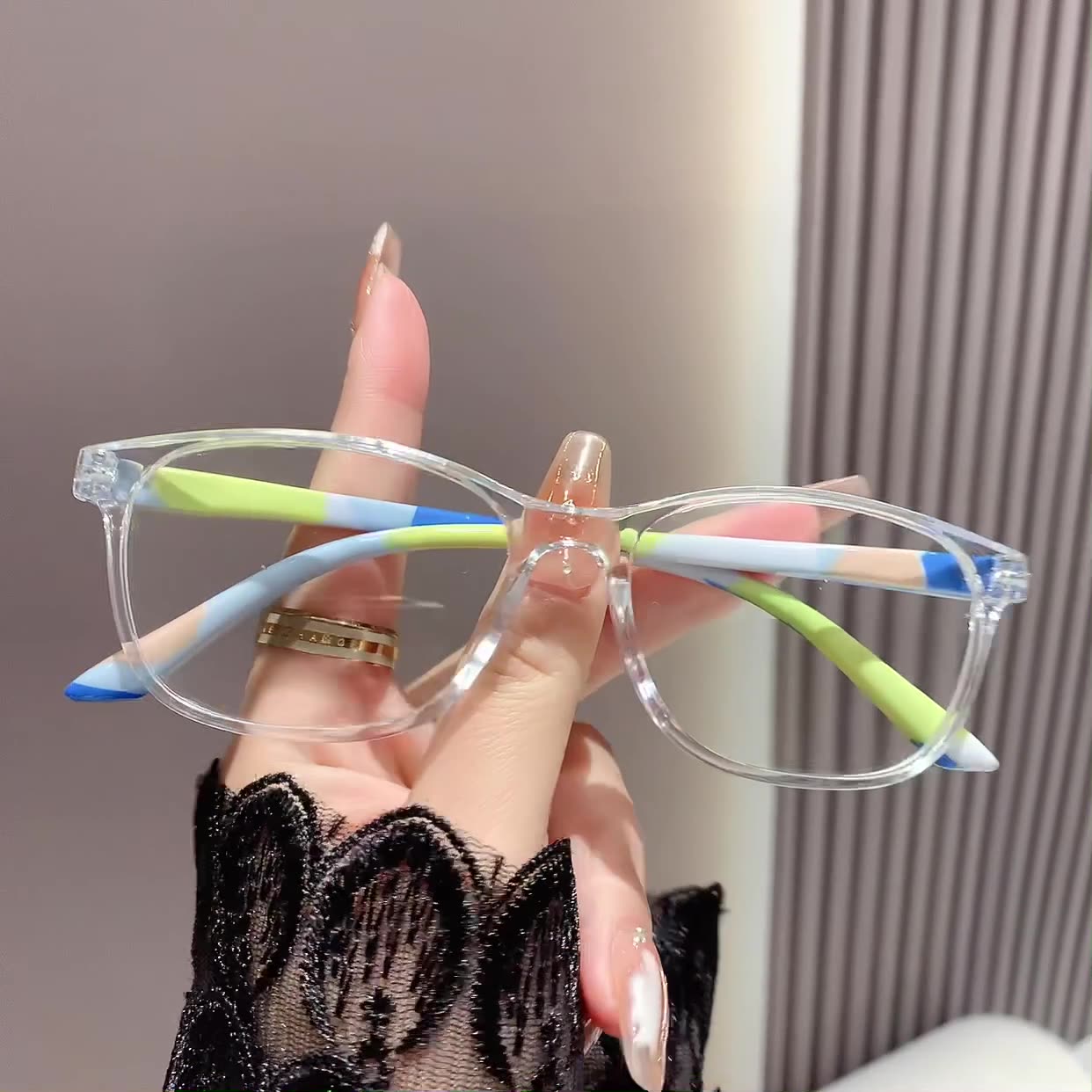 时尚经典方框防蓝光老花镜高级感显年轻超轻弹簧腿高清看近戴花镜