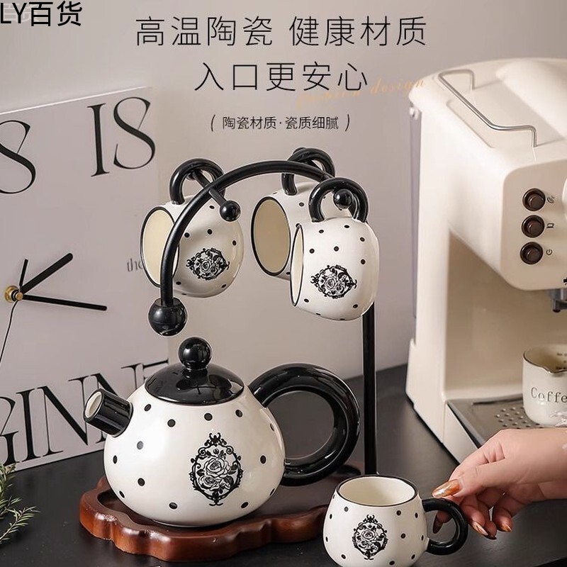新疆西藏包邮法式复古陶瓷水具套装家用乔迁茶杯新居杯子茶壶高级