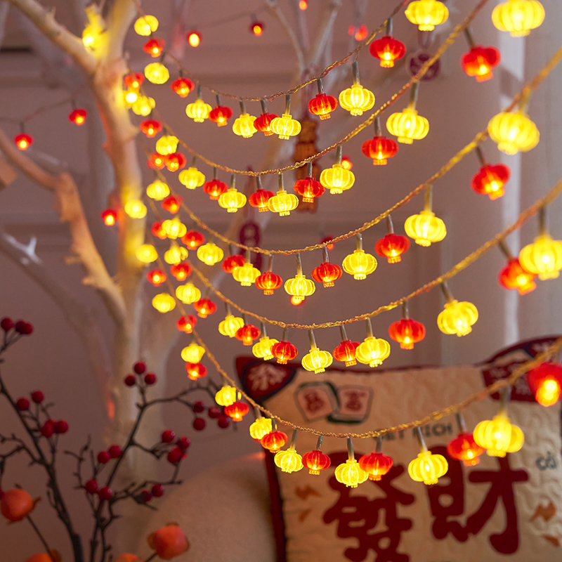 2026新年装饰灯小红灯笼庭院过马年氛围春节挂件彩灯闪灯灯串阳台