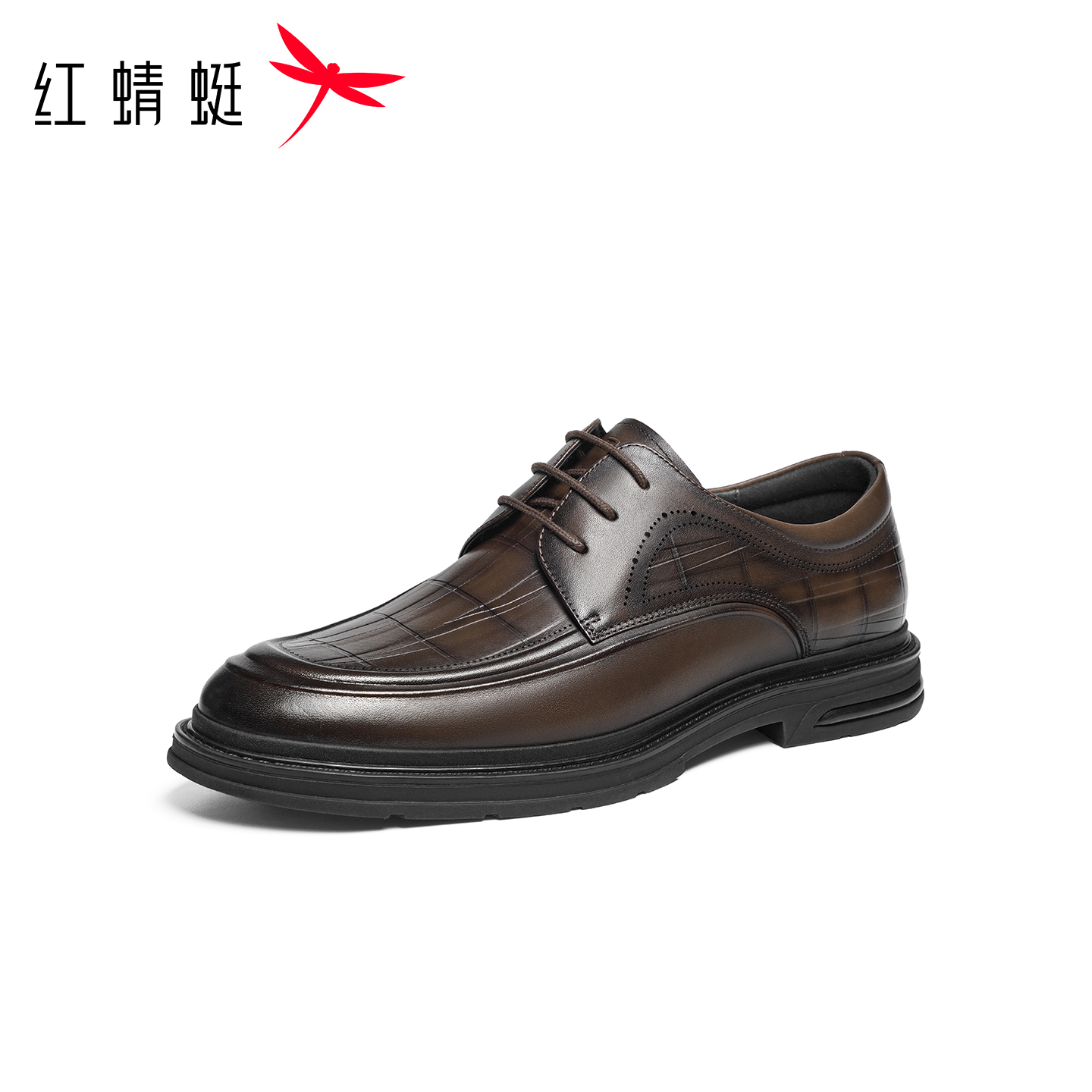 红蜻蜓正装皮鞋2025秋冬新款男鞋真皮舒适商务通勤男士皮鞋婚鞋男