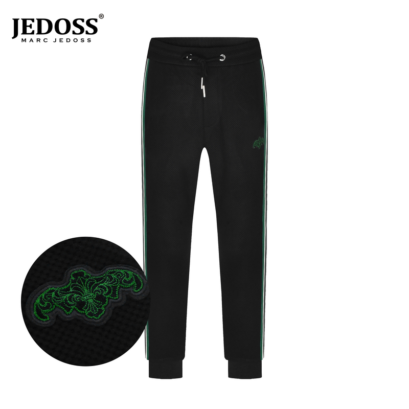 2025秋上新时尚操作男装鸢尾花刺绣直筒休闲长裤舒适055裤子男裤