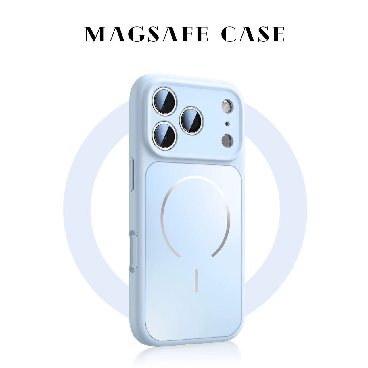 适用苹果17promax液态硅胶17简约磁吸iphone17air全包镜头手机壳