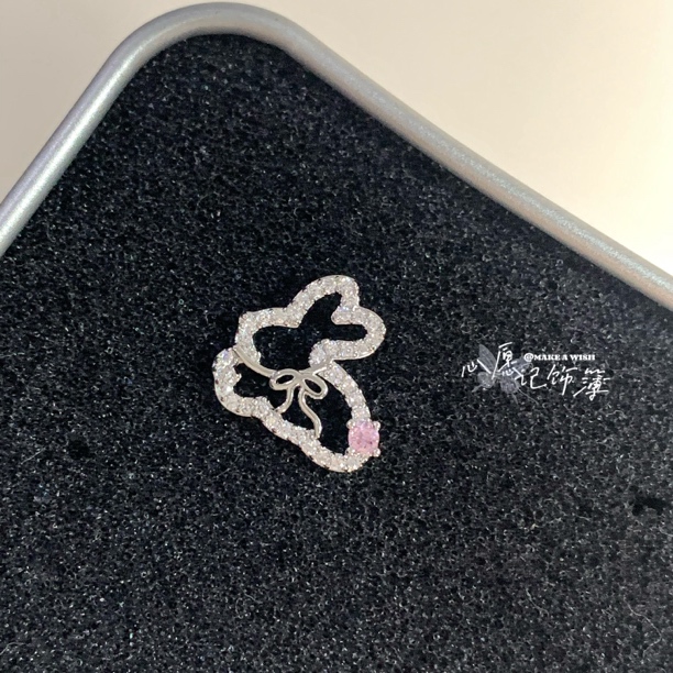 钛钢锆石耳饰 MAW 月兔降临/「原创设计」玉兔兔子钛钢耳骨钉