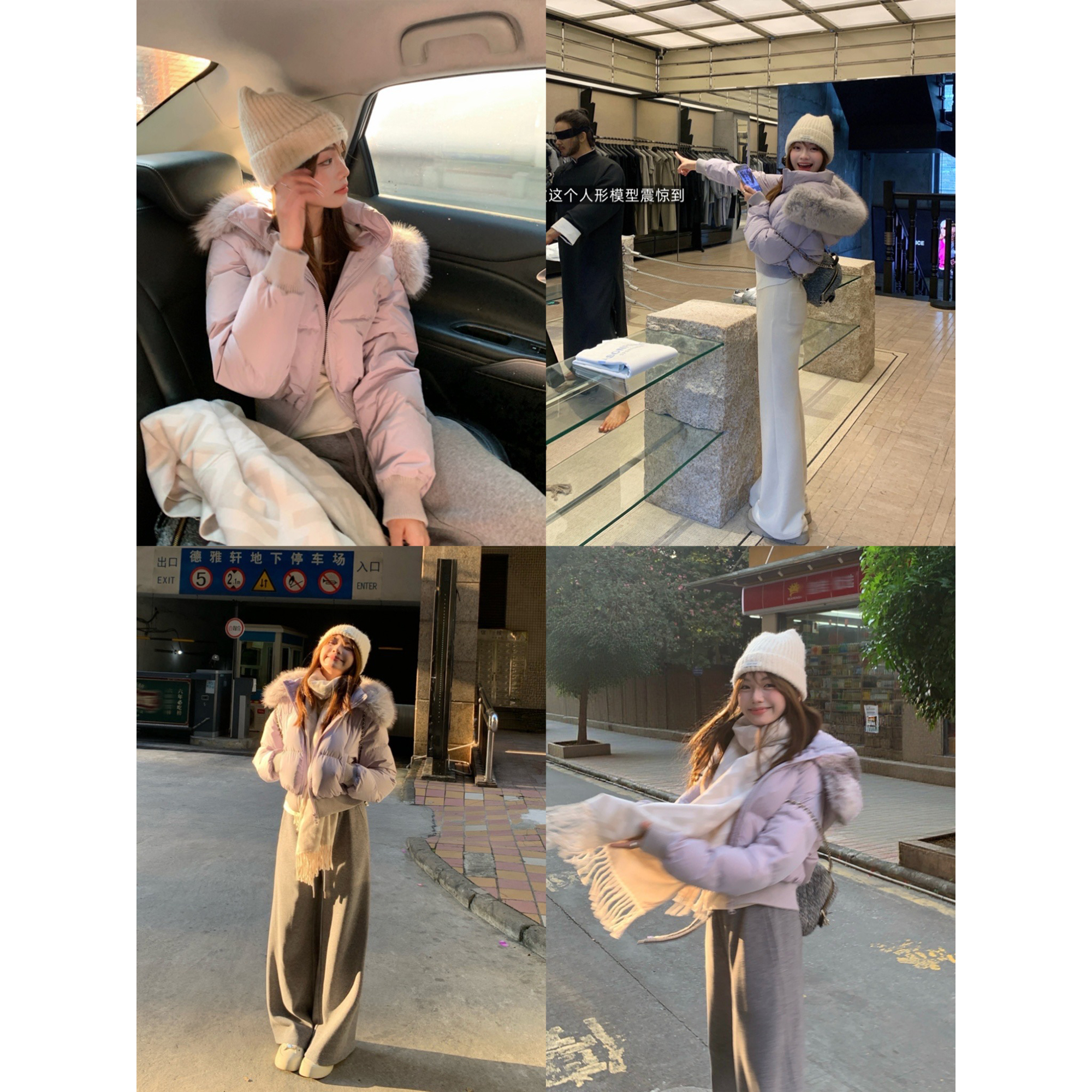 切糕自制【小海鸥】小个子秋冬女设计感收腰显瘦帽子可拆厚款羽绒服