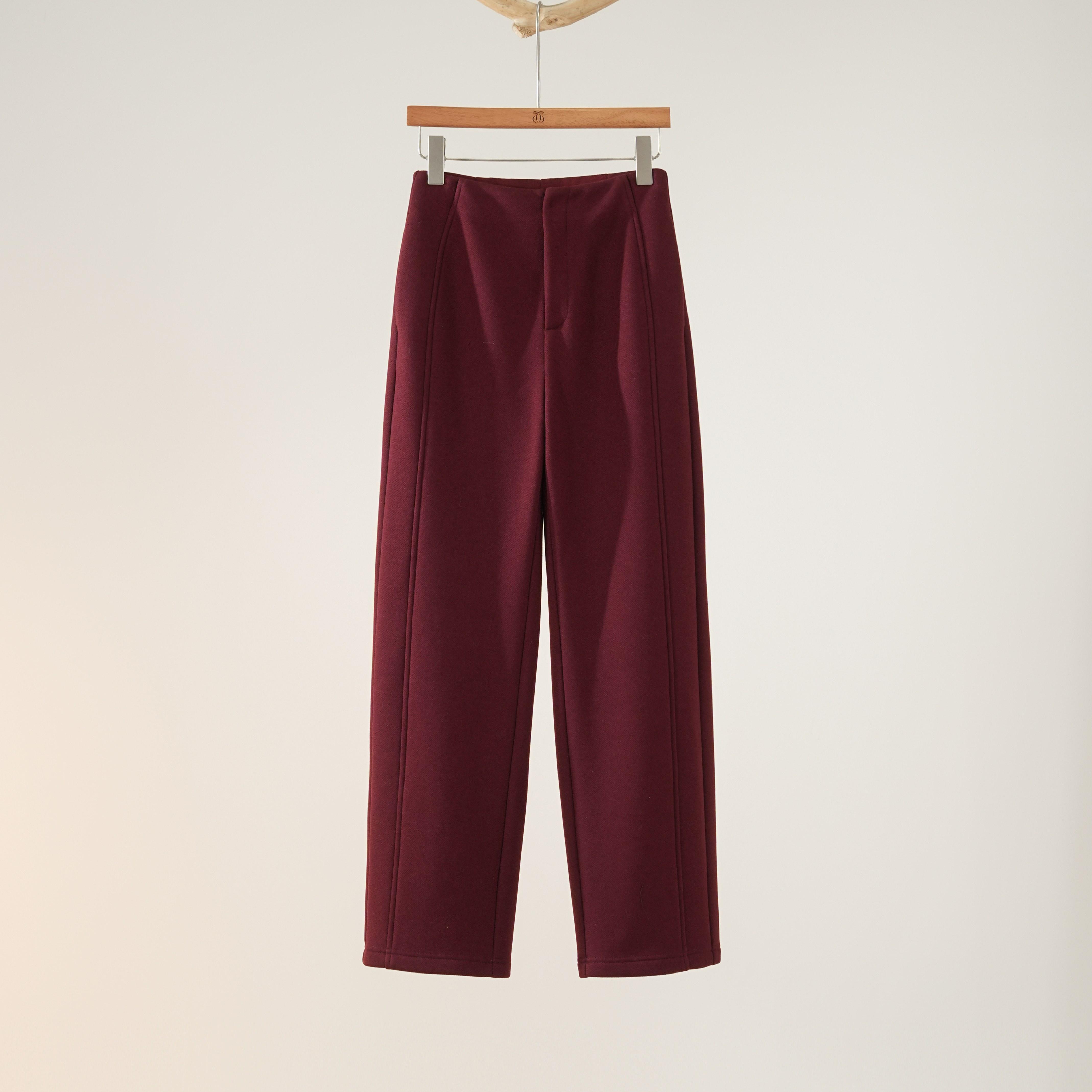 西子/【绯塑】羊毛混纺极光呢时尚百搭直筒裤/KZHY0169