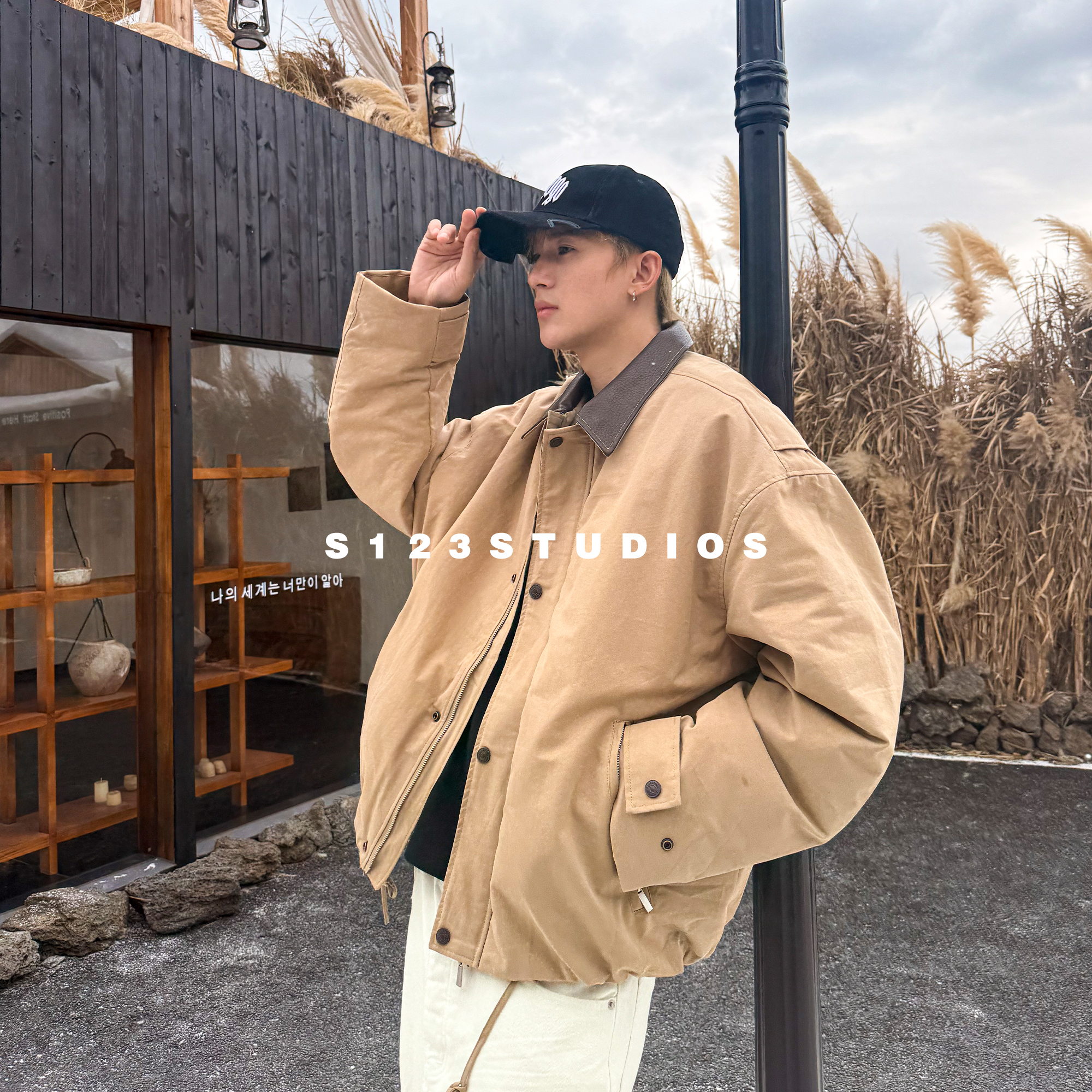 聪明陈【婚礼庆典】巴恩风座山雕棉衣夹克外套秋冬加厚老钱风休闲