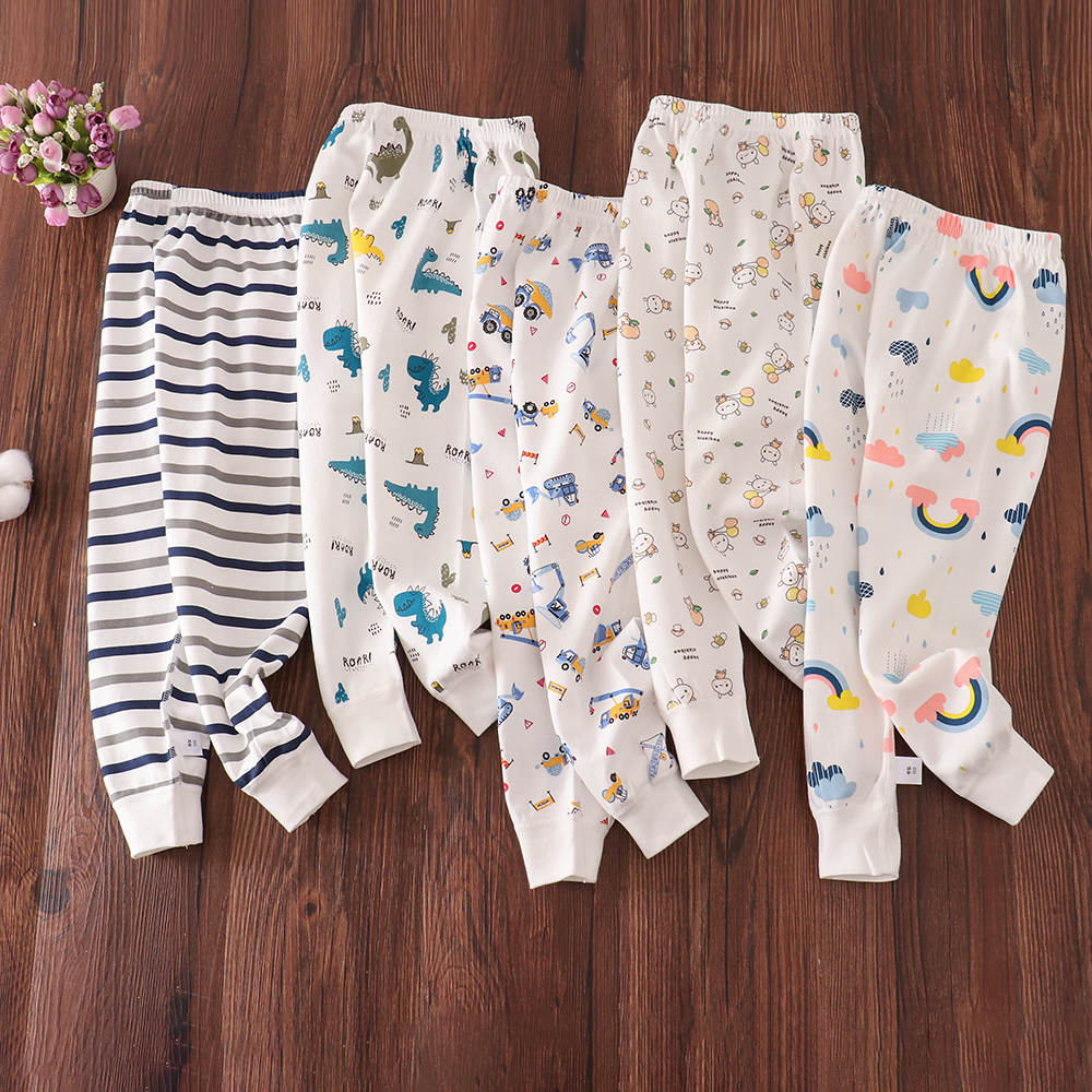 春秋无骨儿童秋裤纯棉女童线裤男宝宝儿童秋裤纯棉100%全棉款