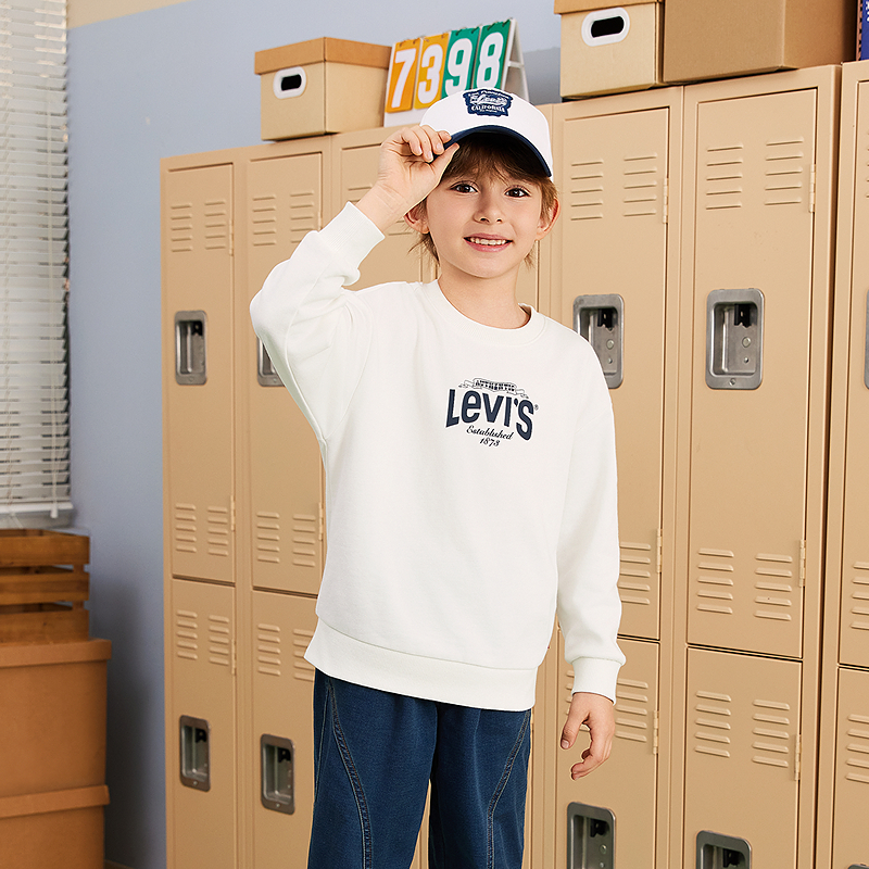 【官方旗舰】Levi's 李维斯童装秋季新款潮流百搭卫衣LVB-FW-P809