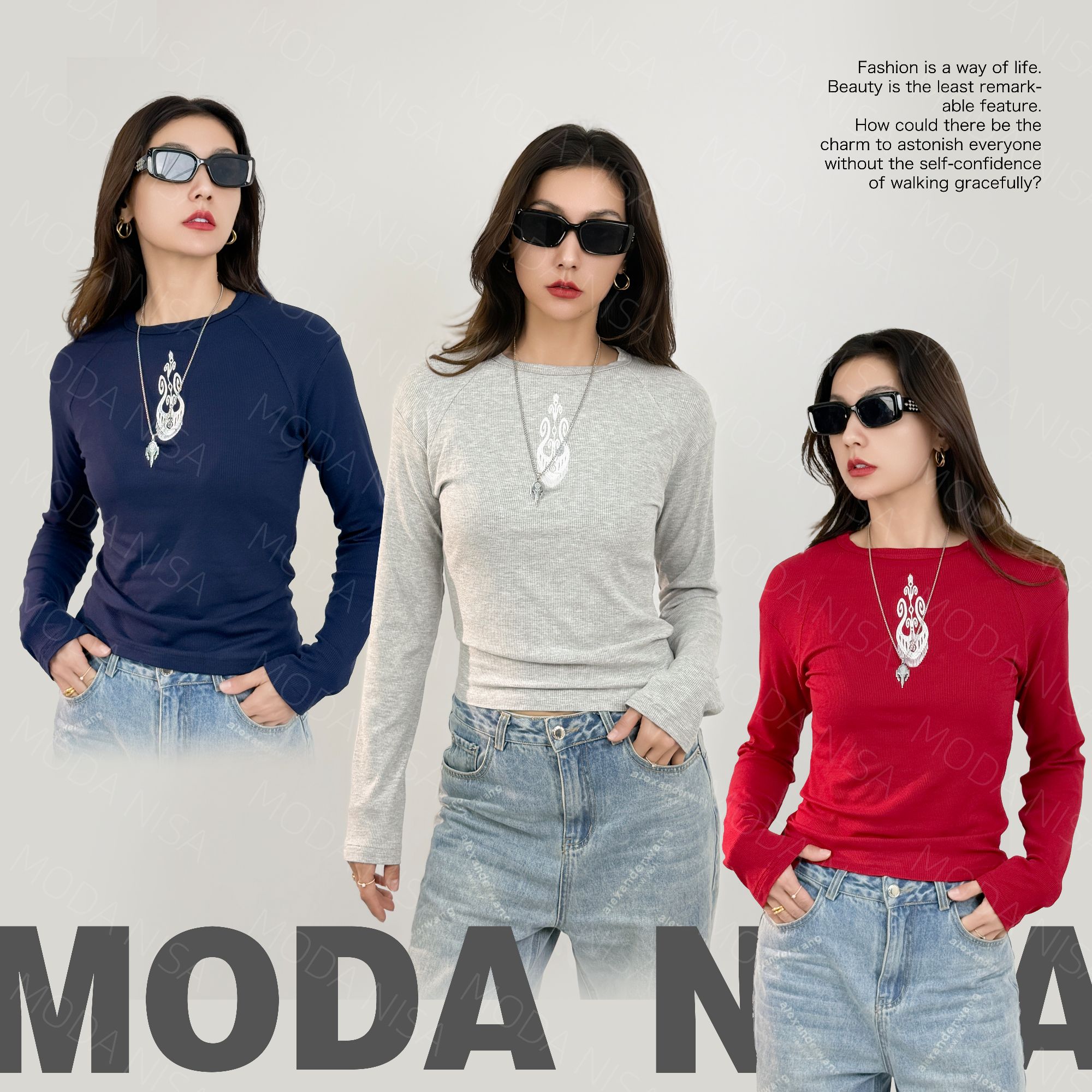 （菲娅推荐）T恤长袖 法国细螺纹刺绣 高定 高品质（2031款 新TZ）