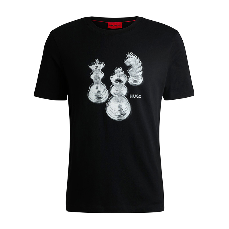 HUGO BOSS雨果博斯男士夏季新款短袖T恤时尚休闲潮流圆领印花半袖