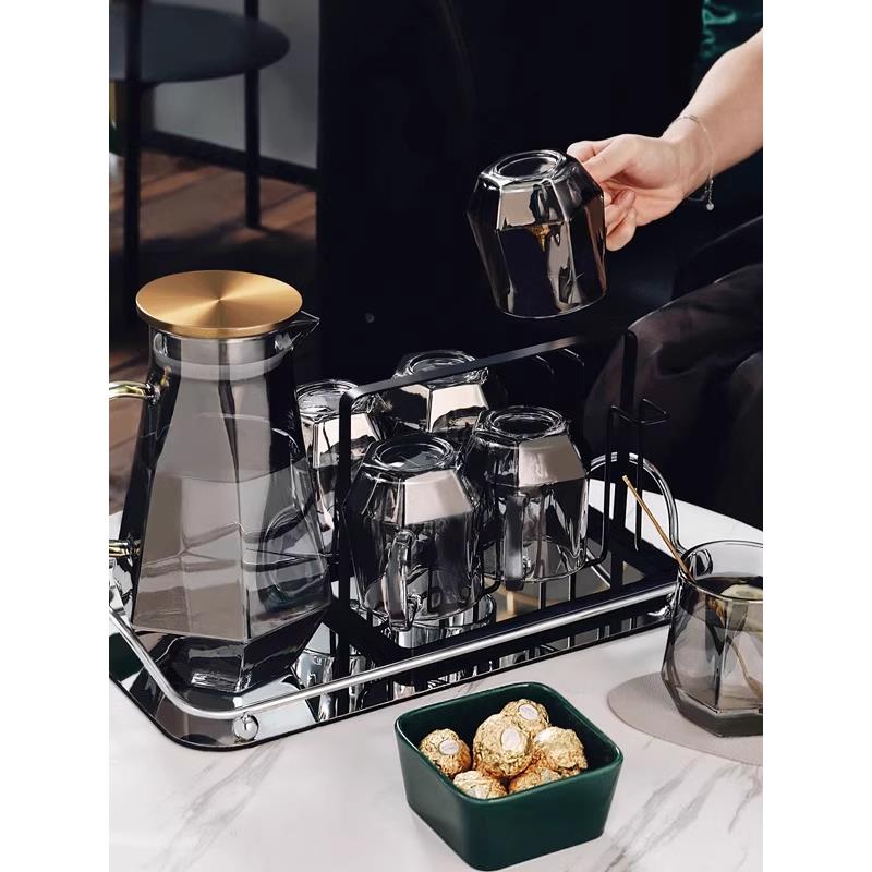 德国轻奢水杯家用客厅茶杯水壶杯具待客水杯套装新款玻璃杯子