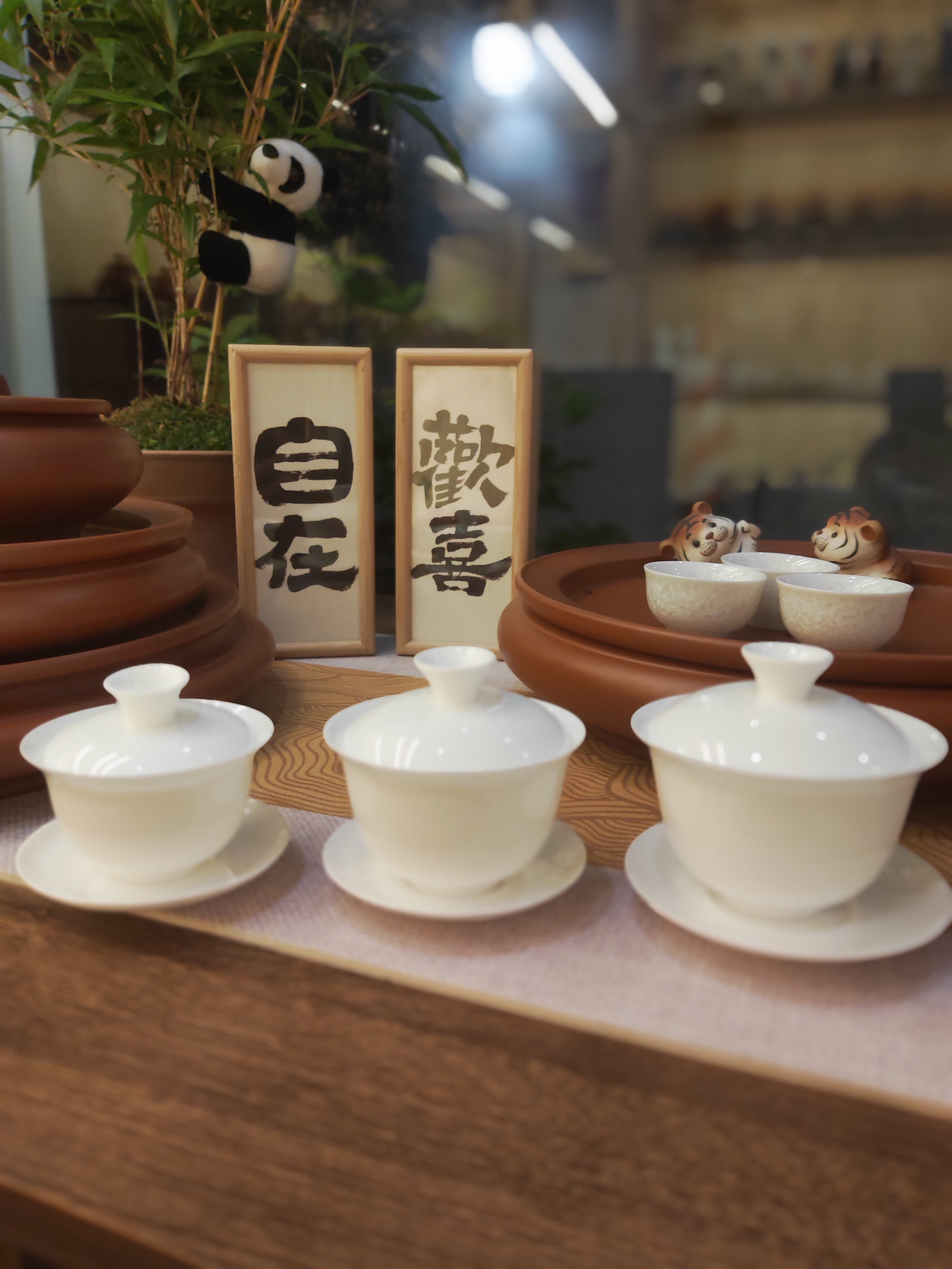 「骨瓷」高端潮州高档茶具白瓷三才盖碗不烫手盖下60cc/90cc/120cc