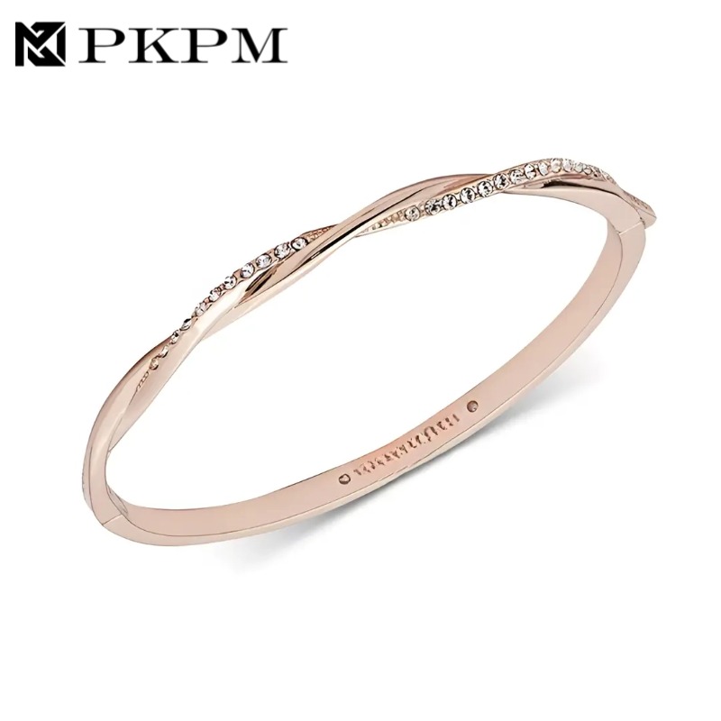 合金手镯 莫比乌斯环螺旋交叉小众新款手镯可开口情侣手环送女友