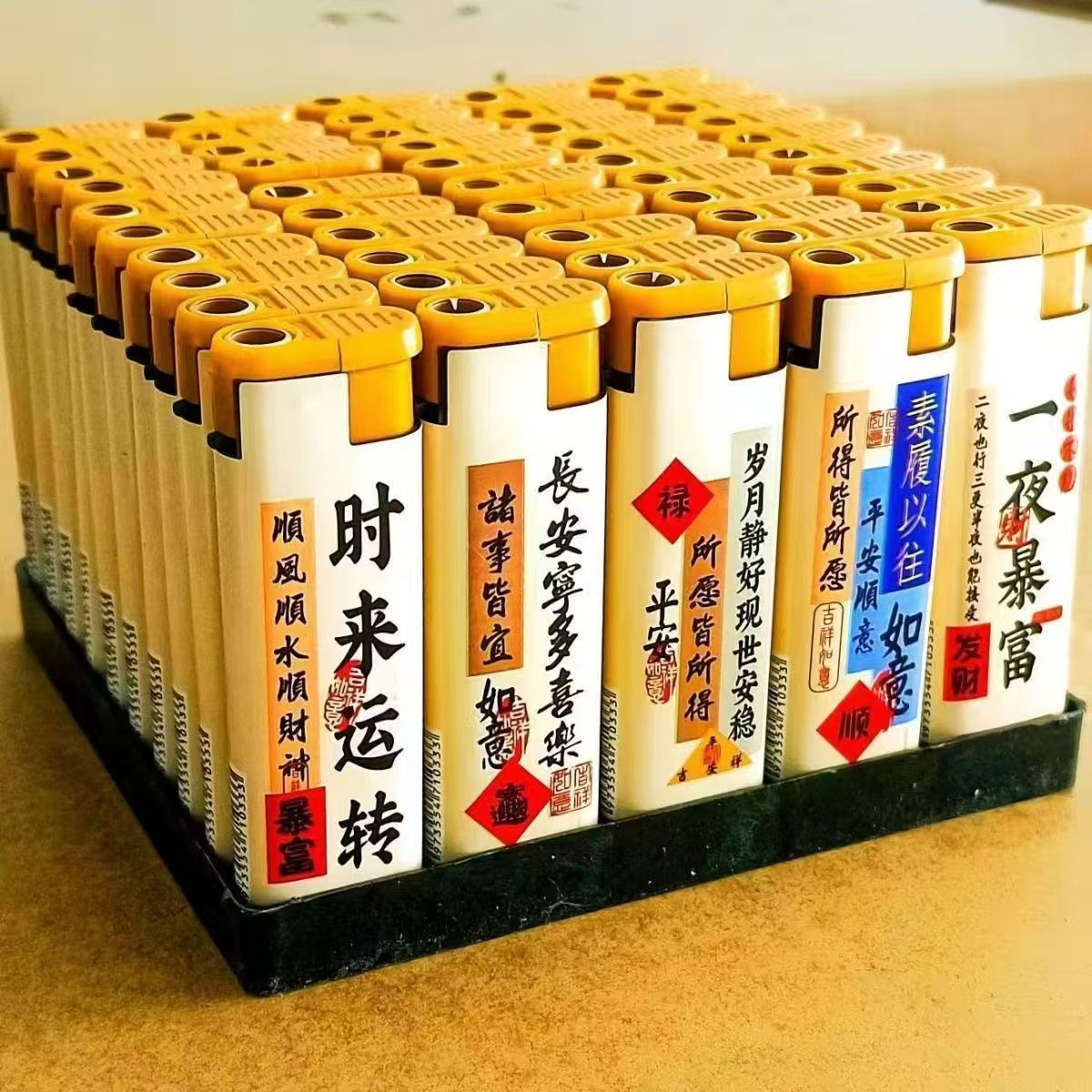 火精一盒装大号宽版防风打火机商超便利店批发加厚防爆家用耐用