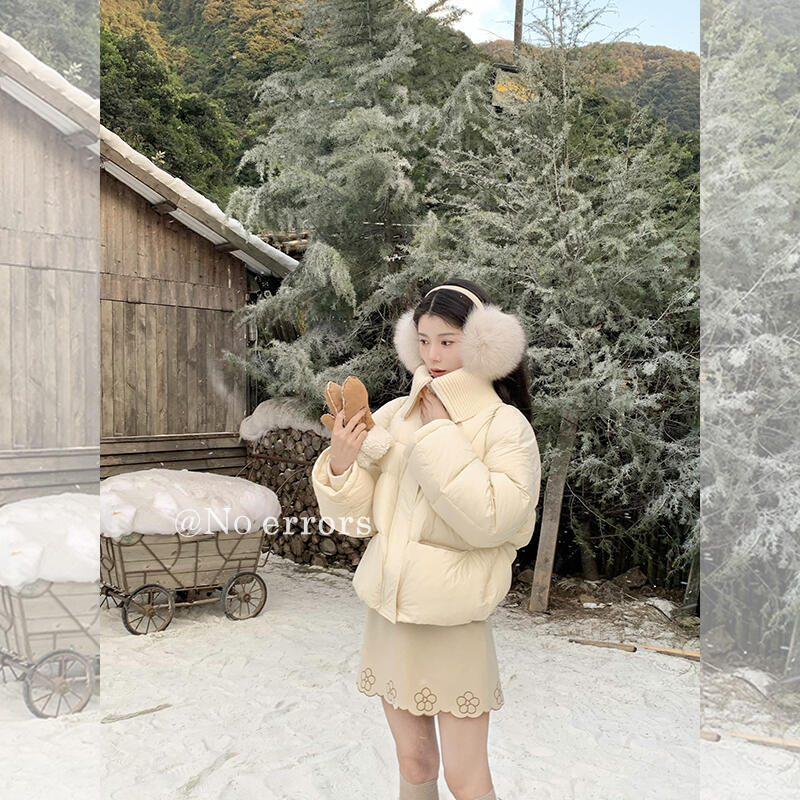 现货 不出错No errors 拼接针织领新国标90泡芙羽绒服 B625X18787