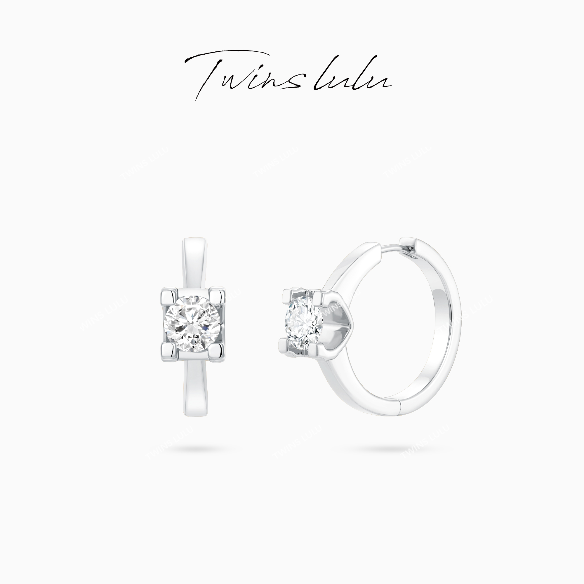 TWINS LULU 镀K金秋上新高级感简约精致四爪耳环TSL2927