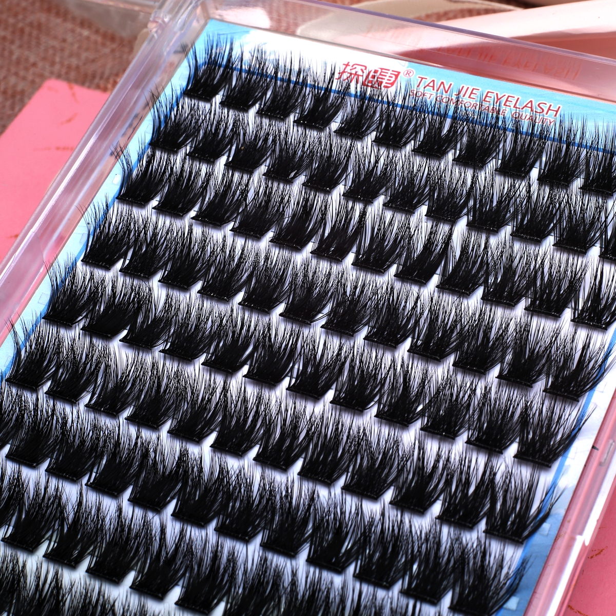 探睫免胶水加长加密大容量超浓密真分段式假睫毛自然卷翘