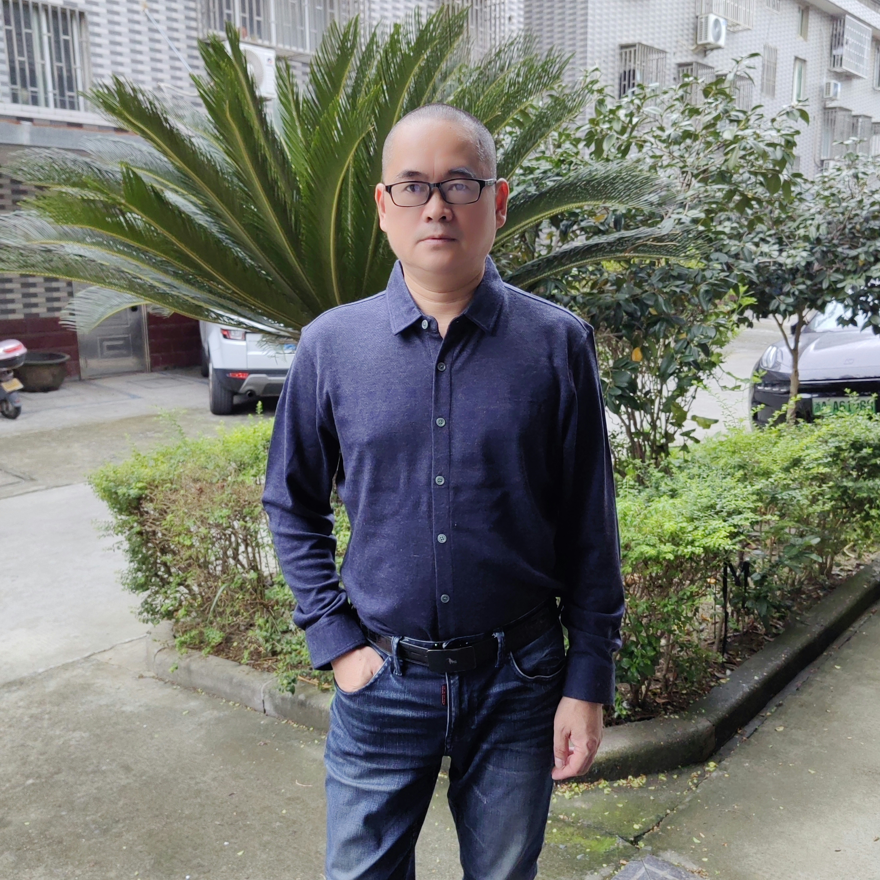 （帛贸蚕丝羊绒）2025秋季中年男士长袖衬衫85桑蚕丝15羊绒简约板