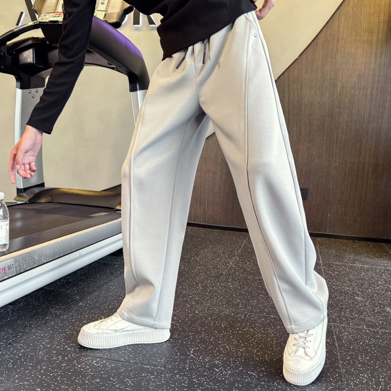 裤子阔腿宽松潮流休闲裤长裤男士秋冬阔腿抽绳卫裤冬季加厚加绒