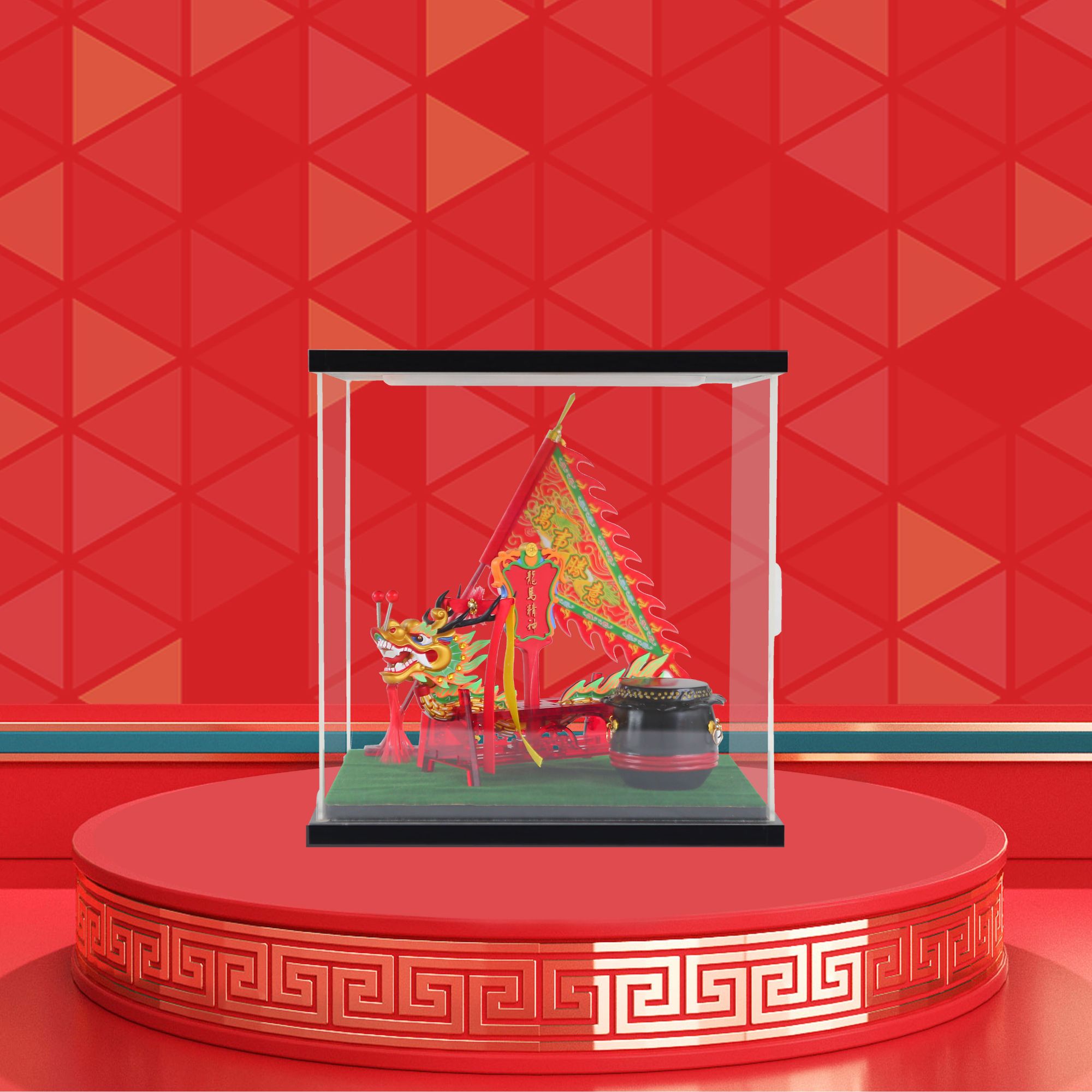 中国风节日装饰品传统龙舟造型摆件 精美工艺