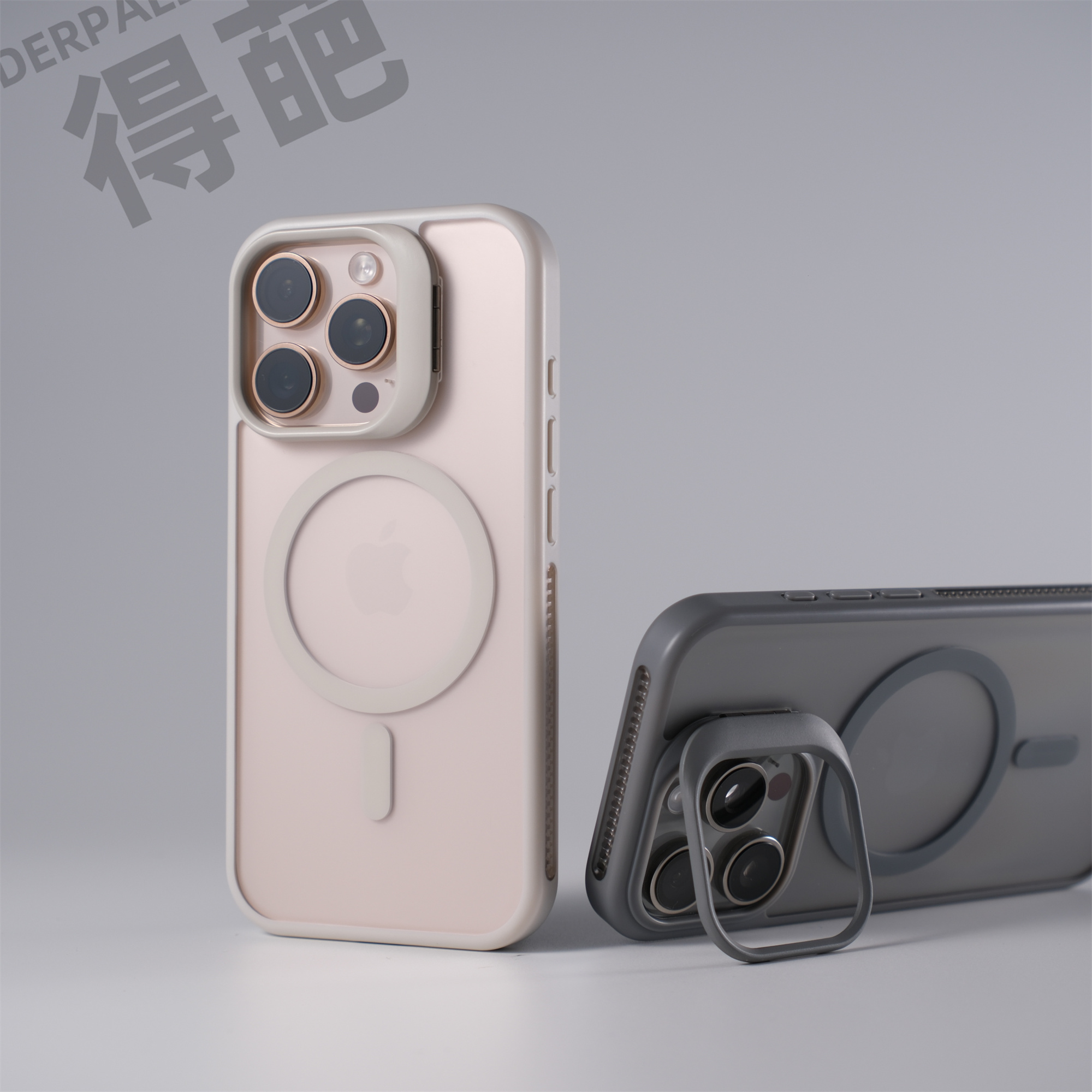 得葩肤感半透镜头支架苹果17promax磁吸手机壳iphone15边框散热14