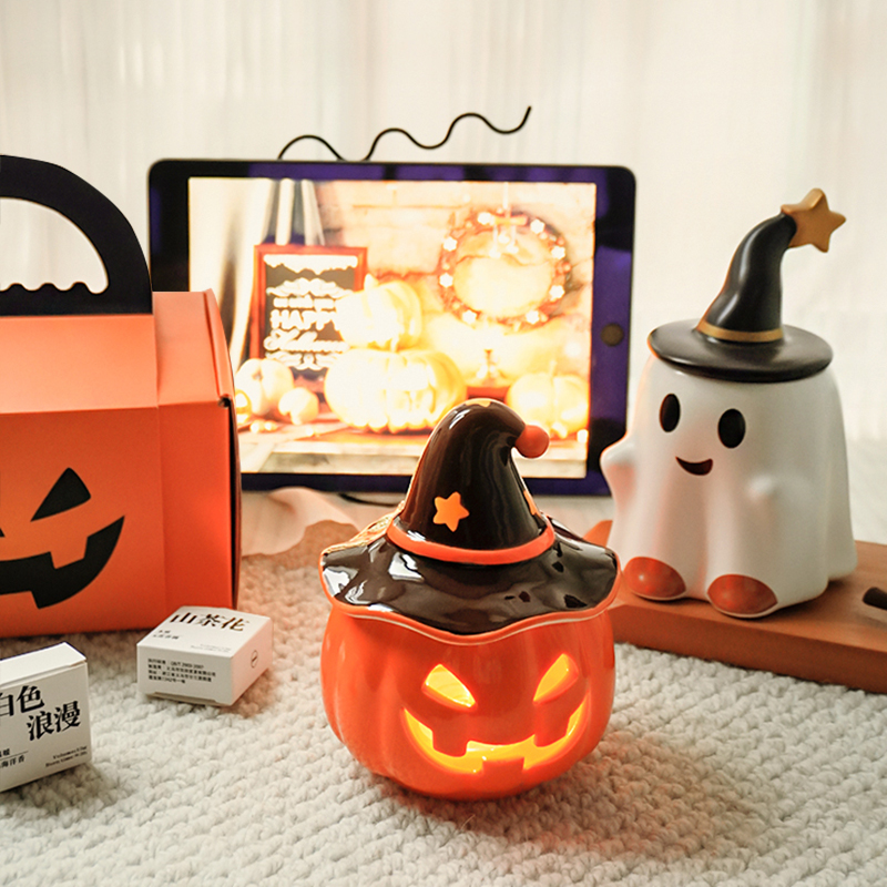 万圣节礼物送女生儿童小礼品幽灵水杯子桌面摆件南瓜灯马克杯男生