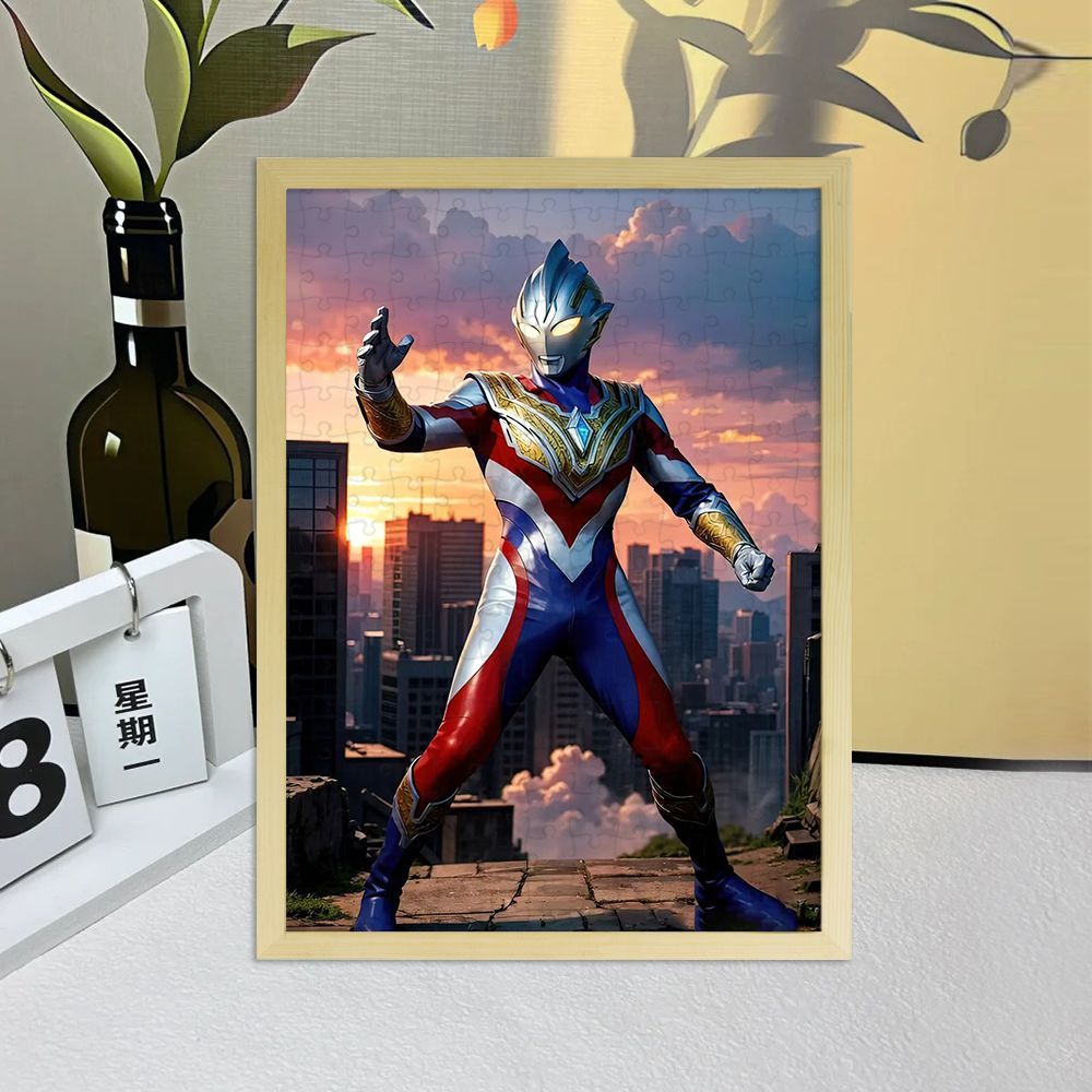 奥特曼拼图木质 动漫卡通手工拼接解压高难度拼图玩具礼物木制